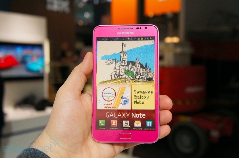Pink Samsung Galaxy Note1 Pink Samsung Galaxy Note revealed at CeBit