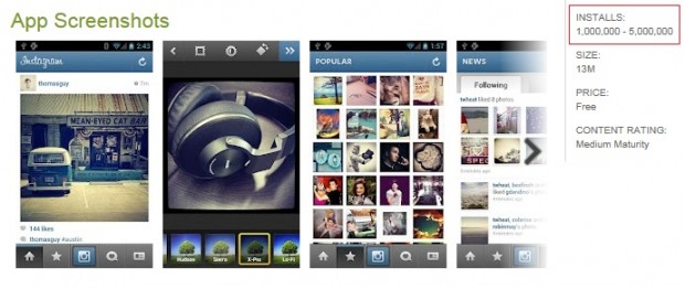 instagram downloads 620x262 Instagram for Android hit 1 plus million downloads in just 24 hours after its release
